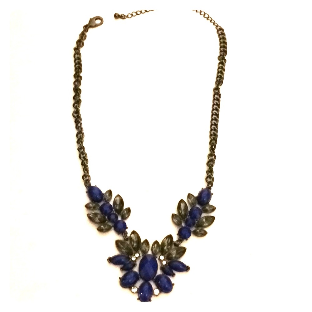✨Charming Charlie's Blue & Charcoal Necklace✨
